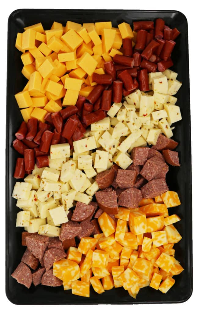 Cubed Cheese and Sausage