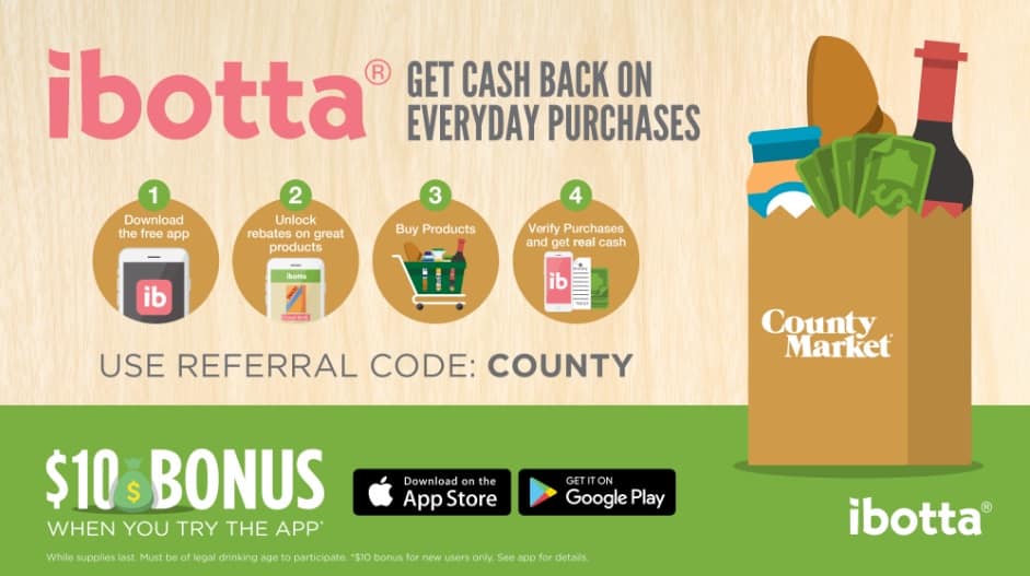 Use the ibotta app to save cash back on groceries