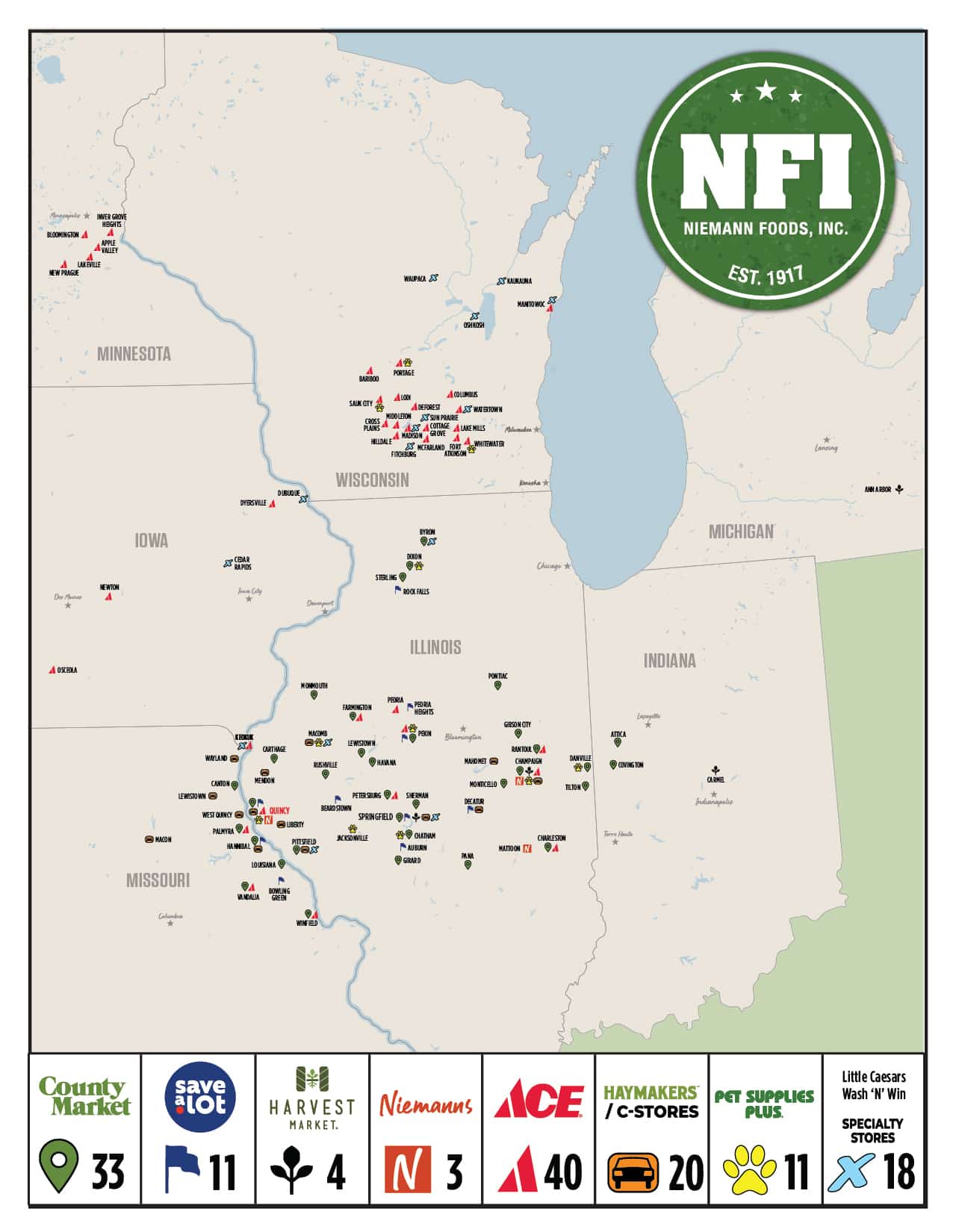 NFI Store Map_2025 NFI Store List 2025