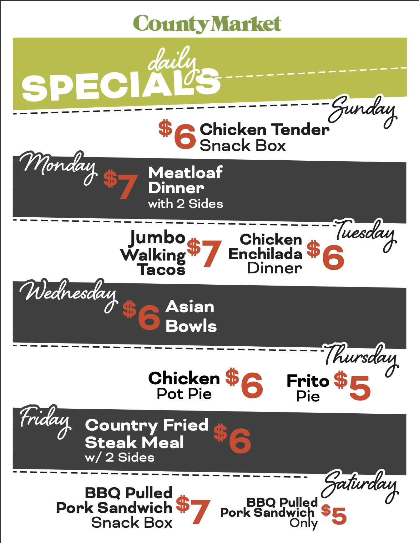 Daily Specials